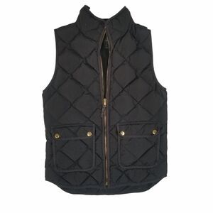 J.Crew Black Quilted Vest. Size XS